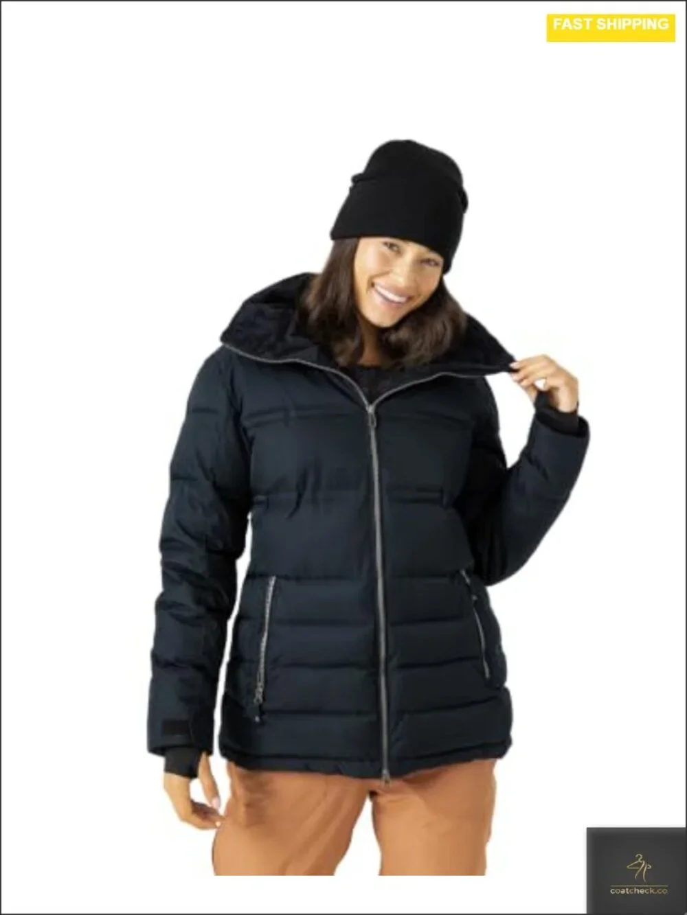 Women's Waterproof Insulated Puffer Jacket with Removable Hood